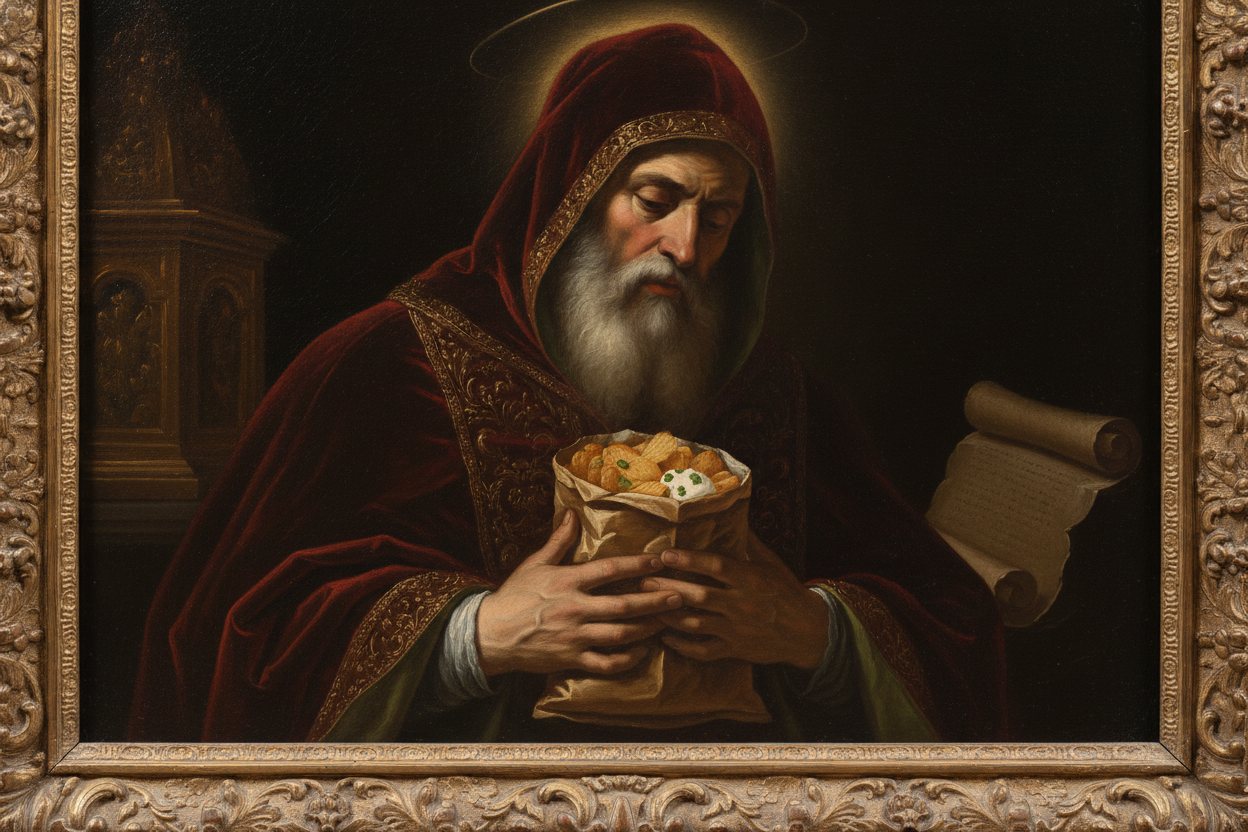 Portrait of the First Pope, a sacred relic of the Cabal.